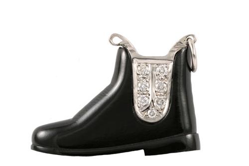 Black Jade Paddock Boot with Diamonds