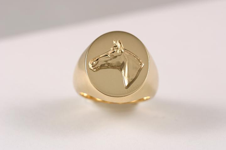 Horse Head Signet Ring