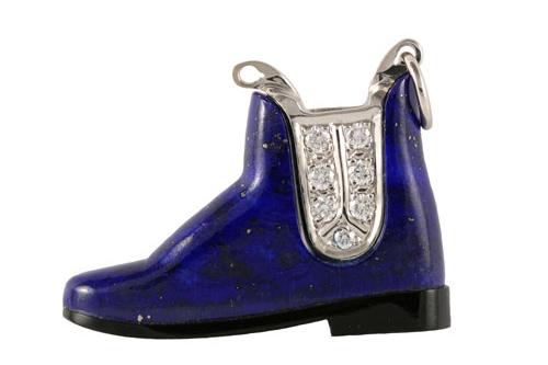 Lapis Paddock Boot with Diamonds